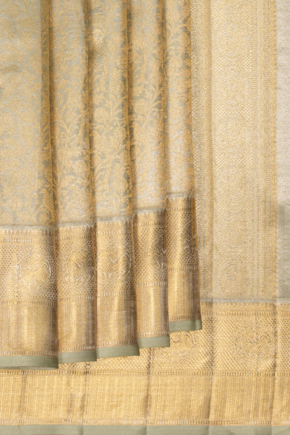 Kanchipuram Silk Tissue Brocade Saree