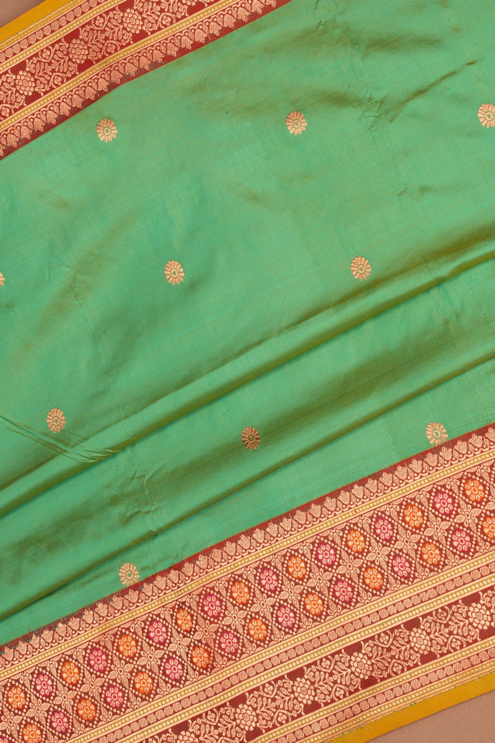 Image of Banarasi Katan Silk Sea Green Saree