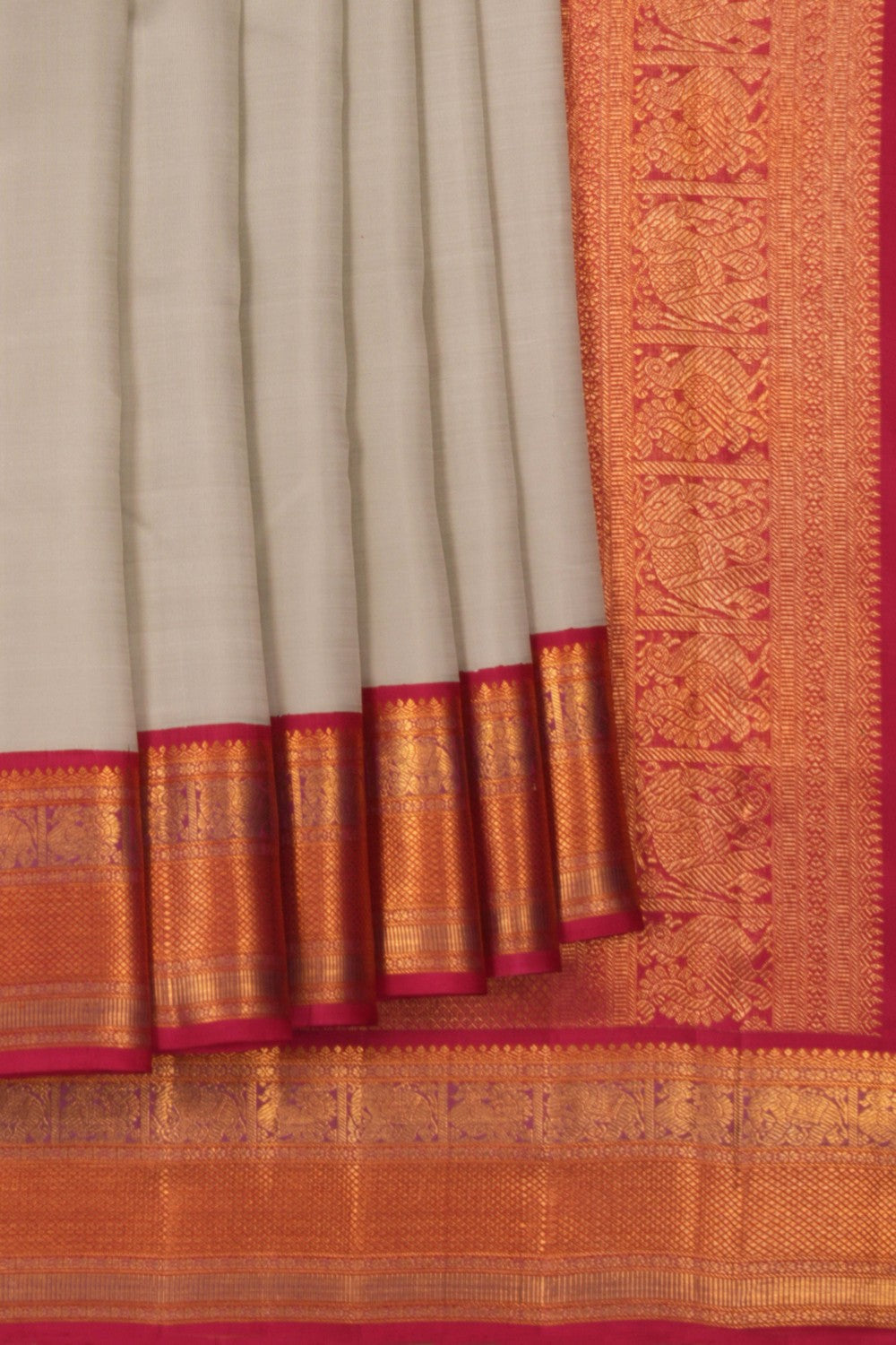 Image of Arani Silk Grey Saree