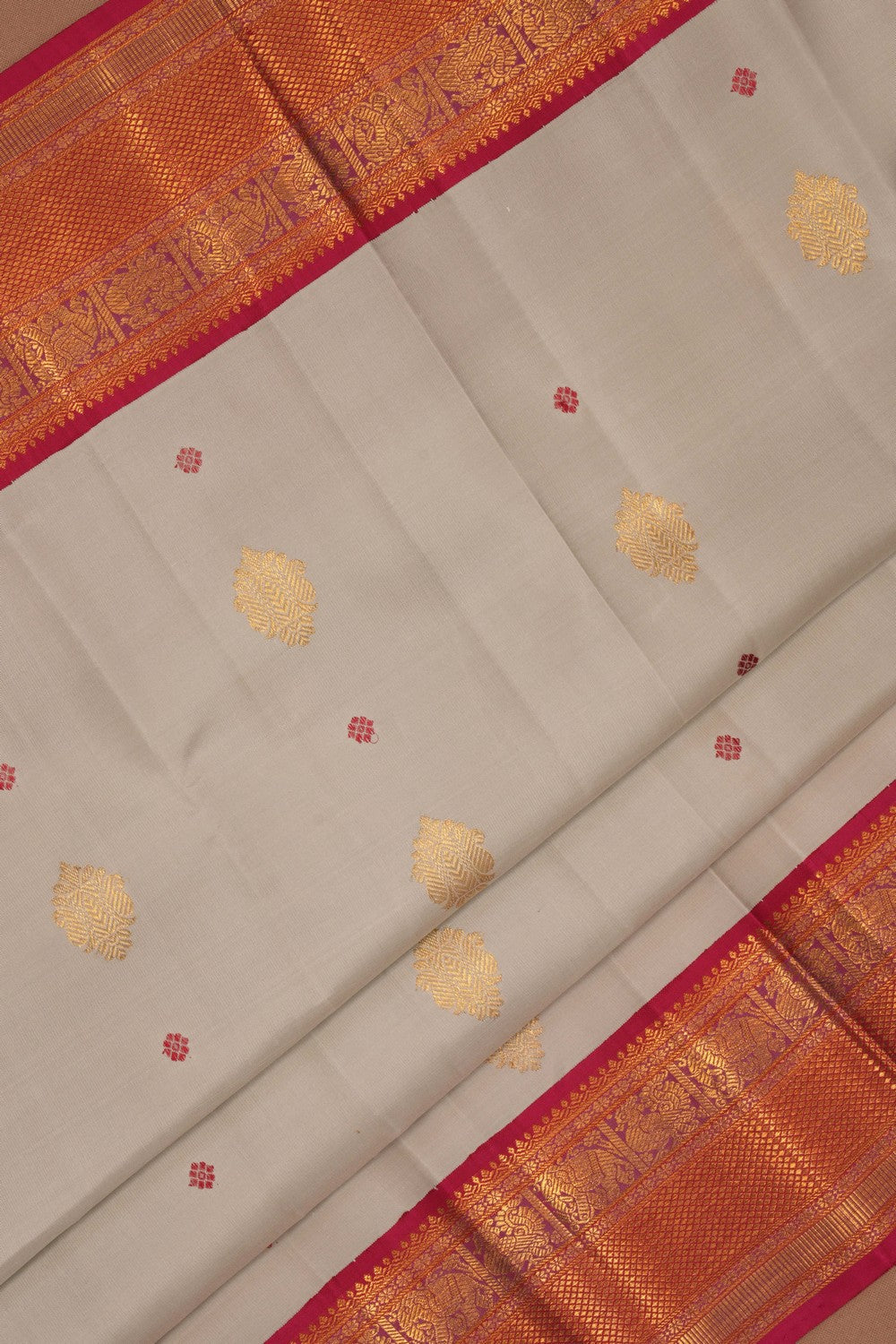 Image of Arani Silk Grey Saree