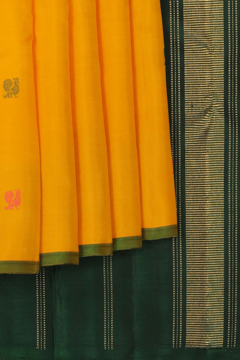 Kanjivaram Silk Orange Saree