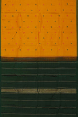 Image of Kanjivaram Silk Orange Saree