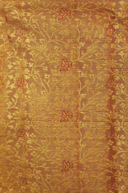 Image of Kanjivaram Silk Brocade Gold Saree