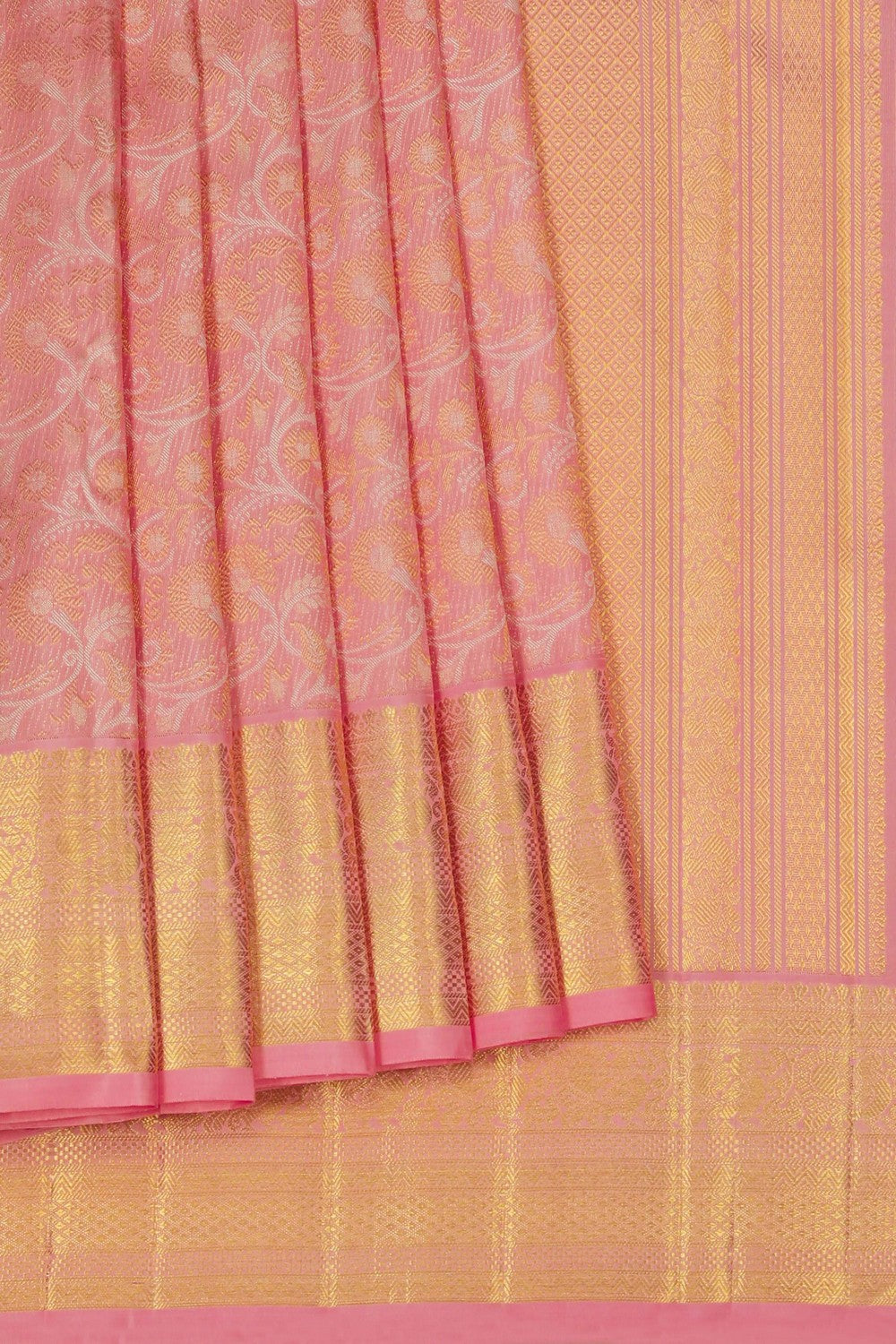 Kanjivaram Silk Brocade Pink Saree