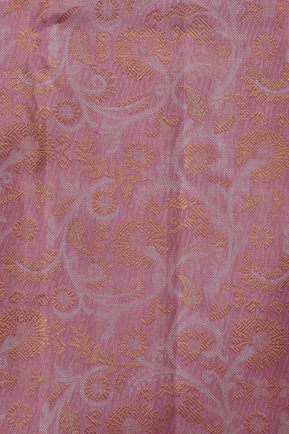 Kanjivaram Silk Brocade Pink Saree