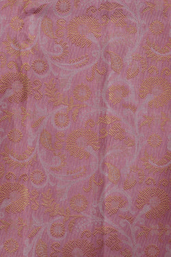 Image of Kanjivaram Silk Brocade Pink Saree