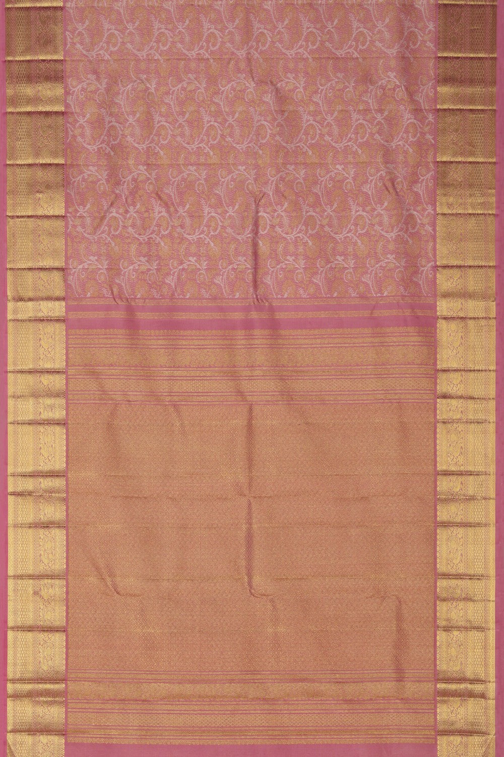 Kanjivaram Silk Brocade Pink Saree