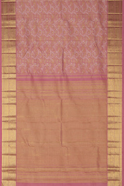 Image of Kanjivaram Silk Brocade Pink Saree