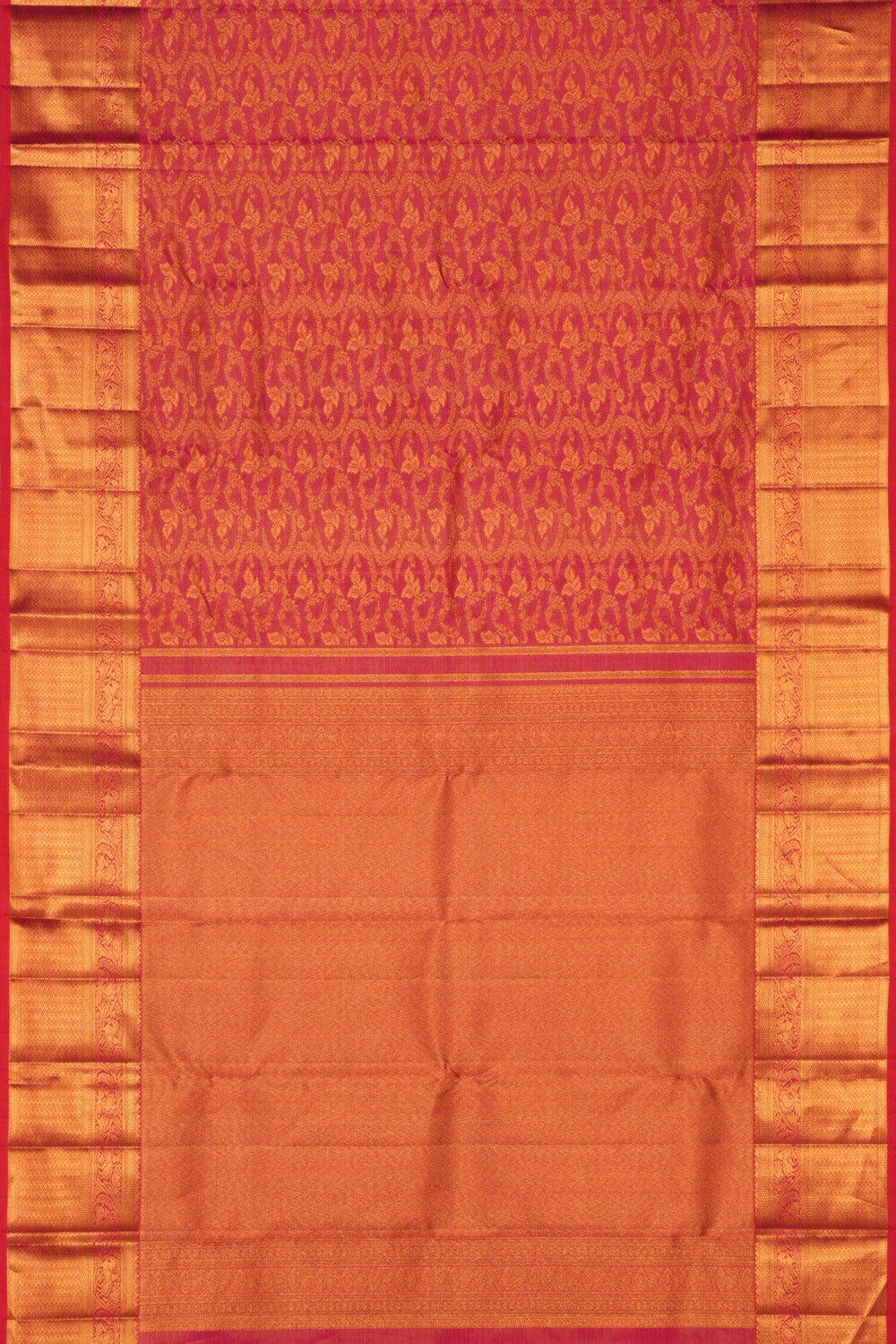 Image of Kanjivaram Silk Brocade Pink Saree