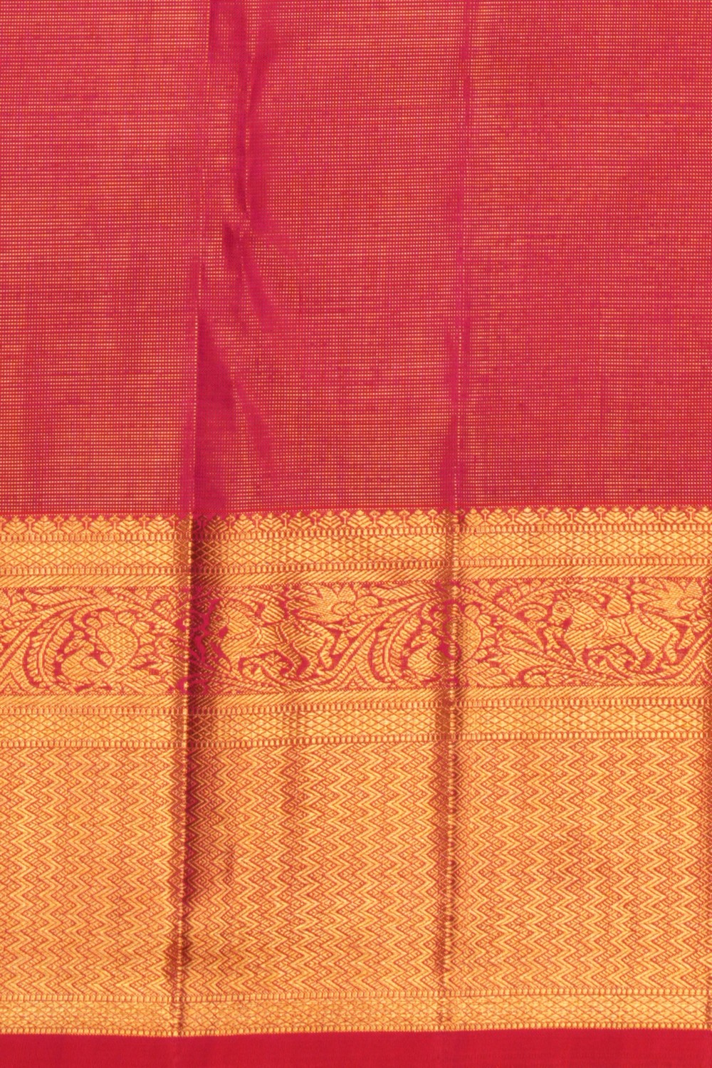 Image of Kanjivaram Silk Brocade Pink Saree