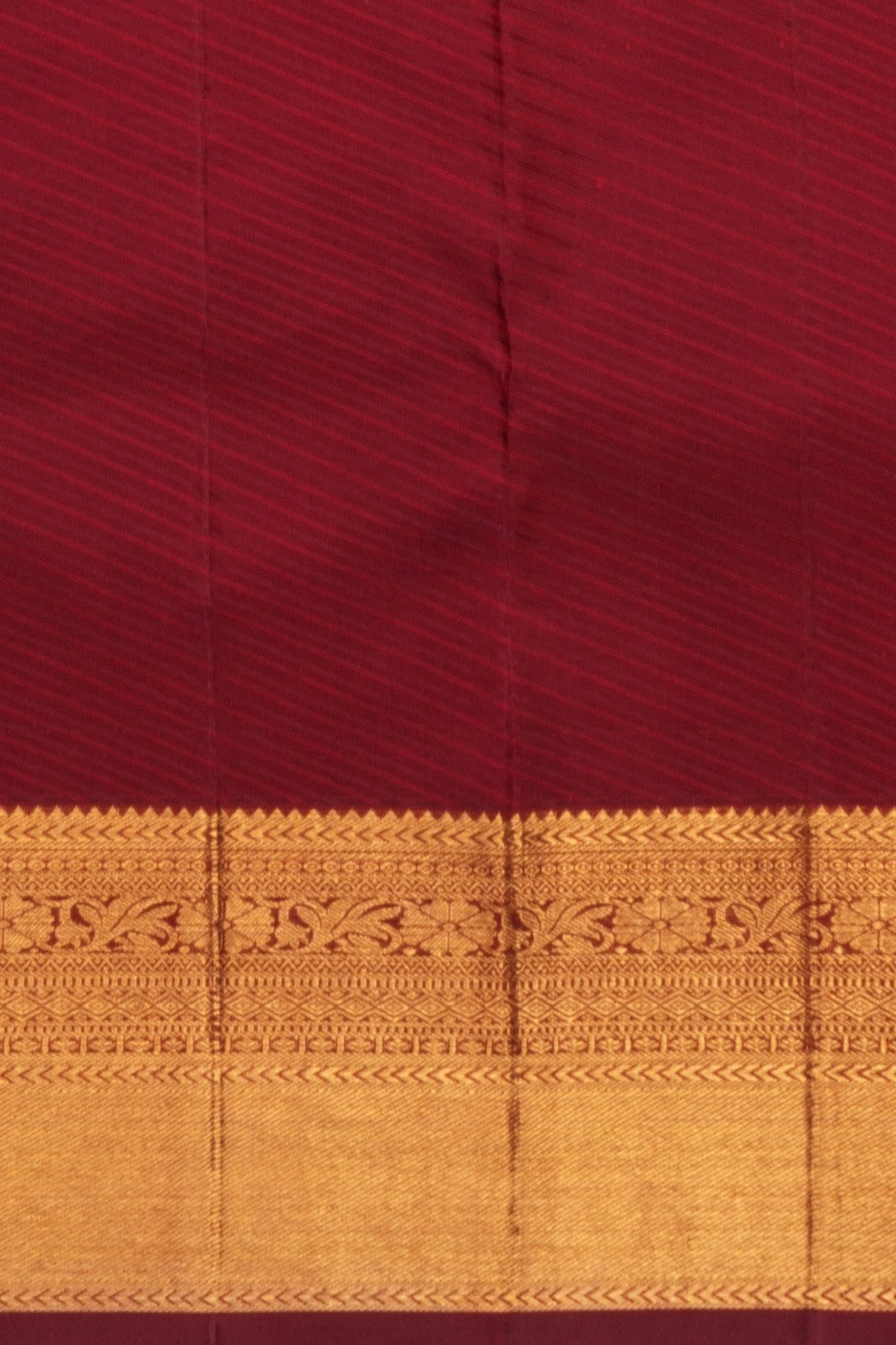 Image of Kanchipuram Silk Brocade Maroon Saree