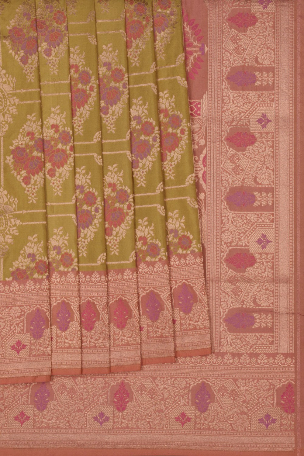 Image of Banarasi Brocade Green Saree