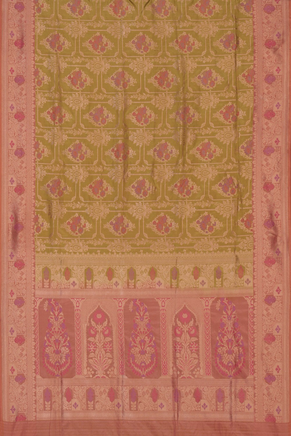 Image of Banarasi Brocade Green Saree