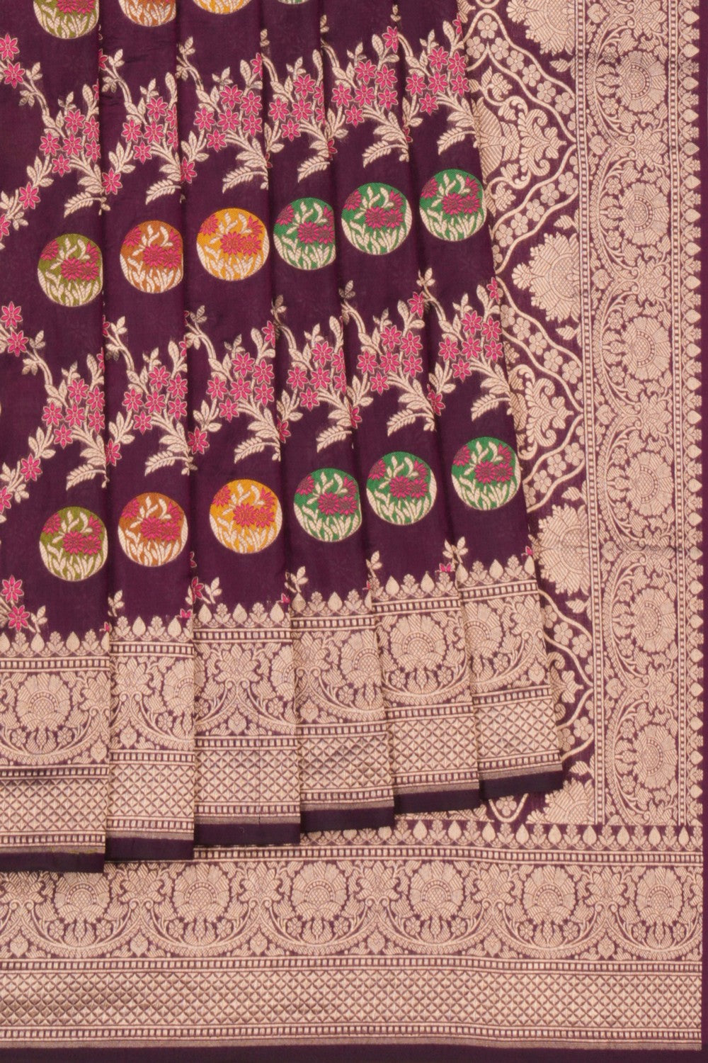 Image of Banarasi Brocade Violet Saree