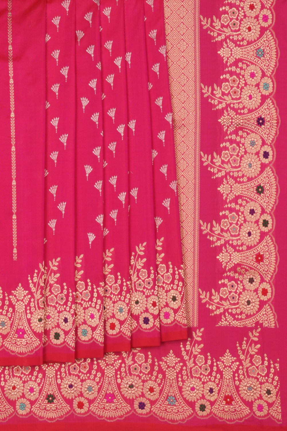 Image of Banarasi Brocade Pink Saree