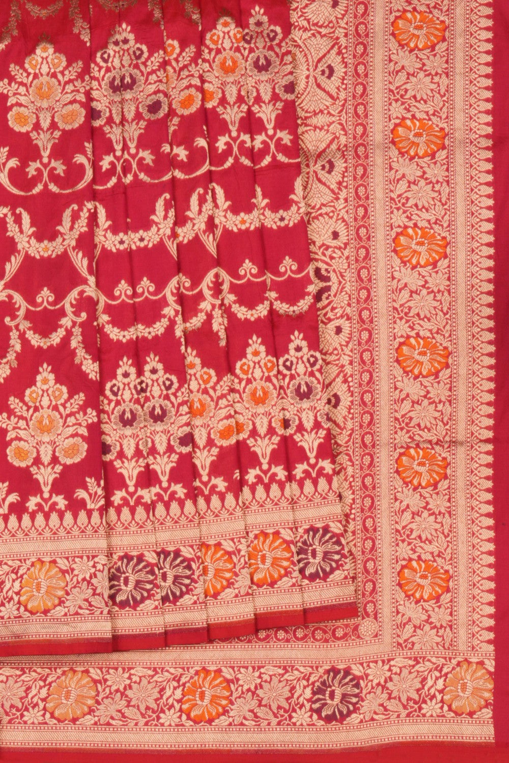 Image of Banarasi Brocade Red Saree
