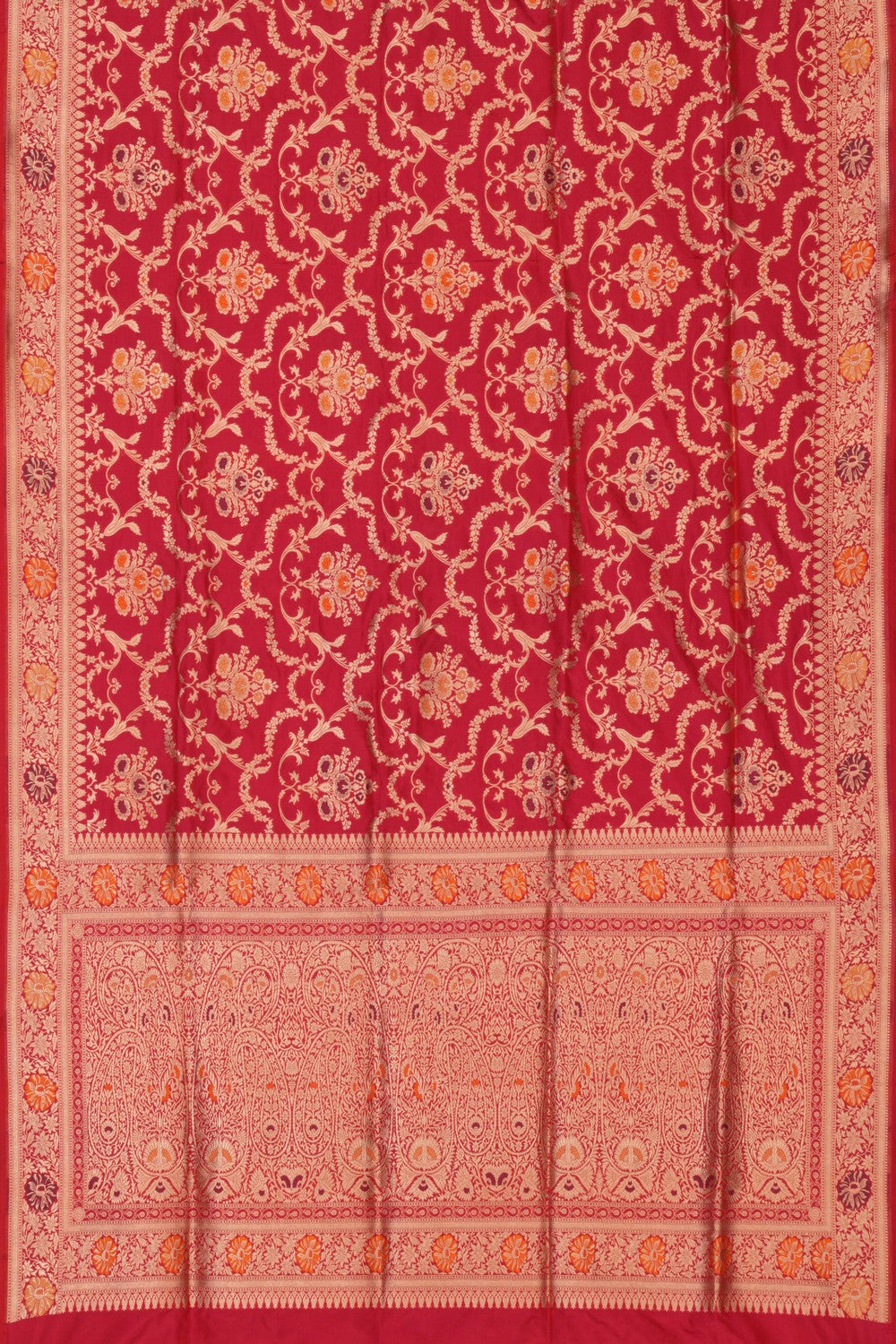 Image of Banarasi Brocade Red Saree