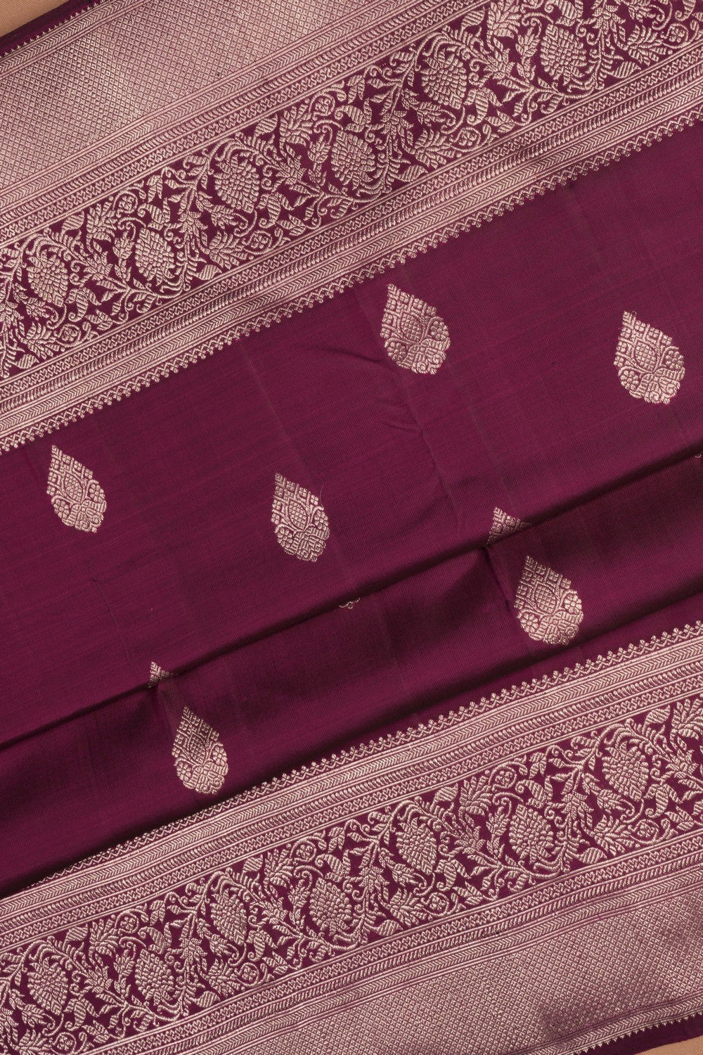 Image of Kanchipuram Silk Royal Violet Saree
