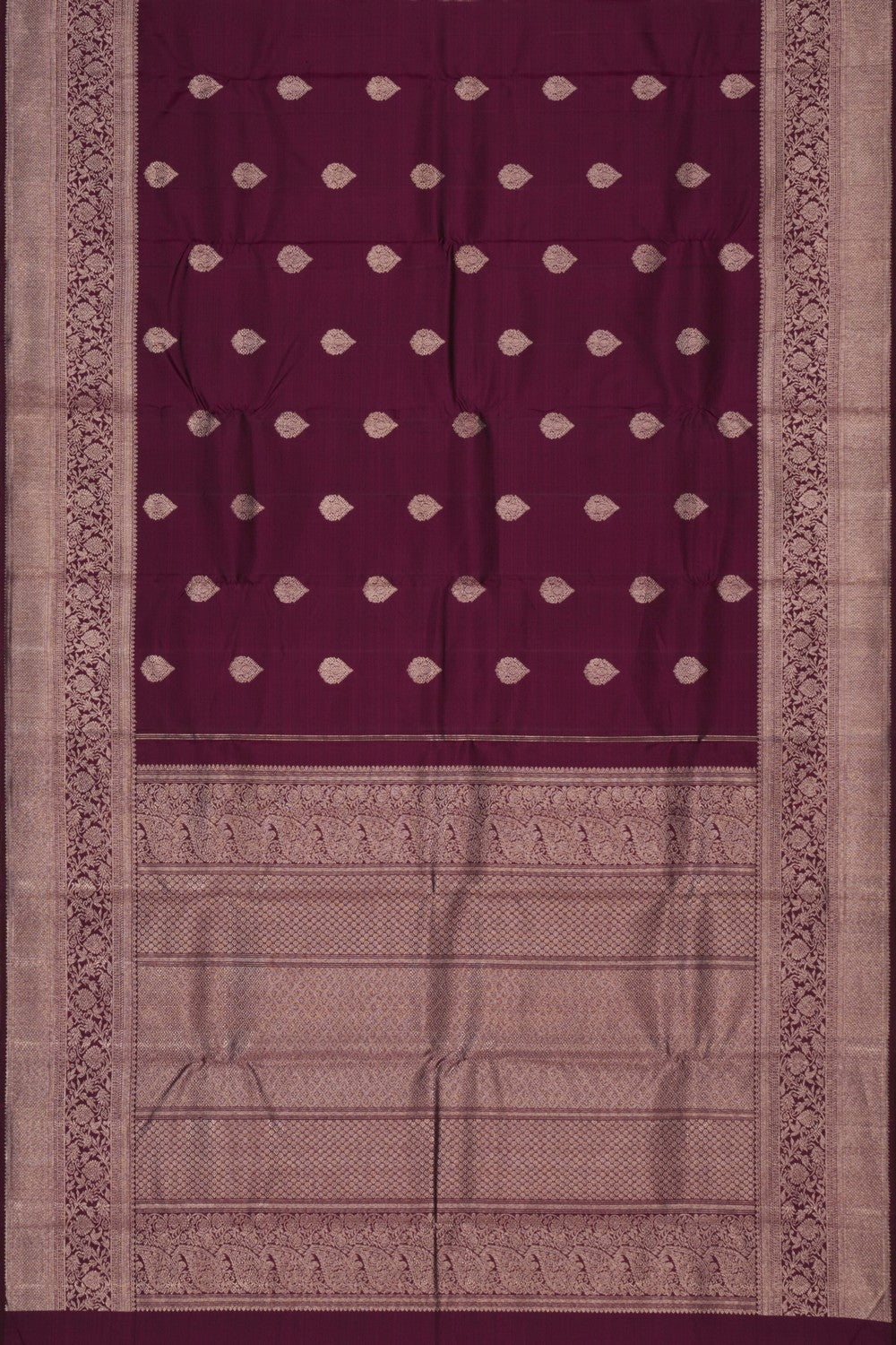 Image of Kanchipuram Silk Royal Violet Saree