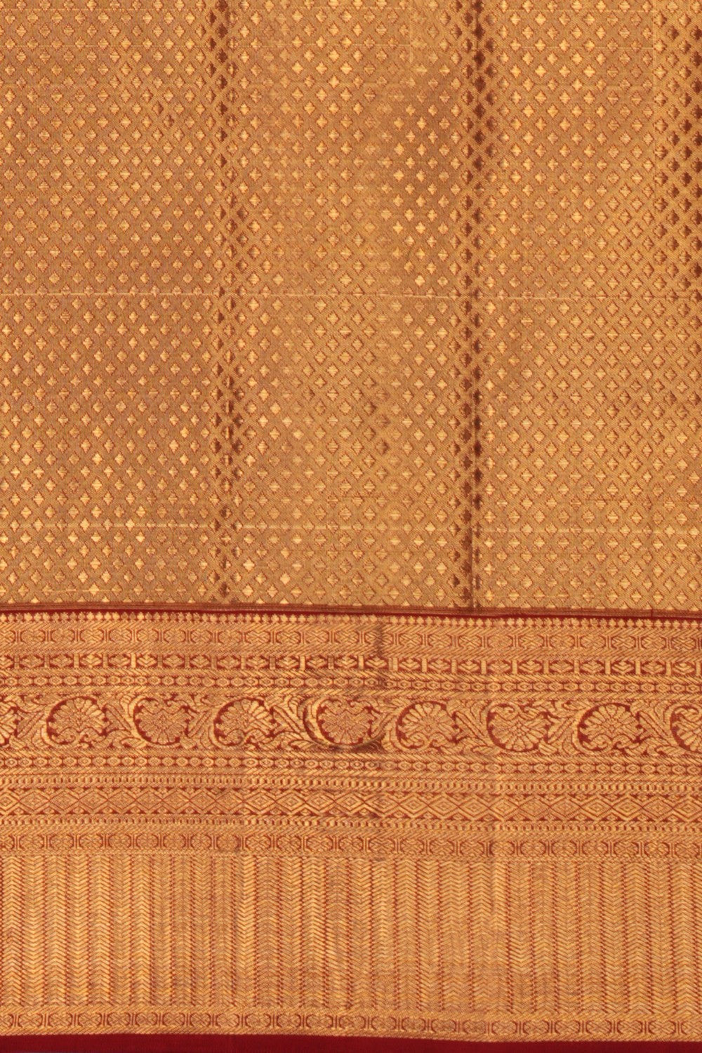 Image of Kanchipuram Tissue Brocade Gold Saree