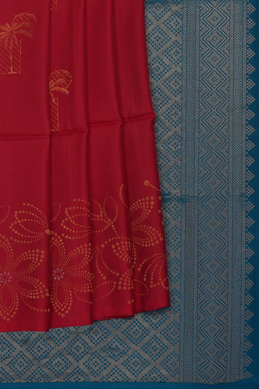 Image of Red South Silk Saree