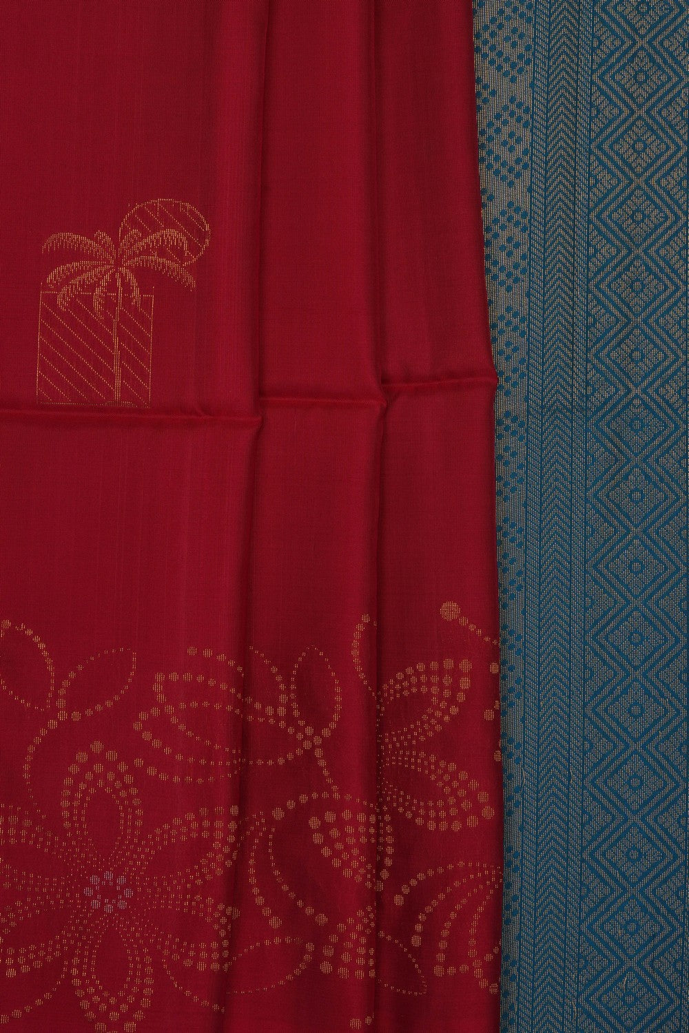 Image of Red South Silk Saree