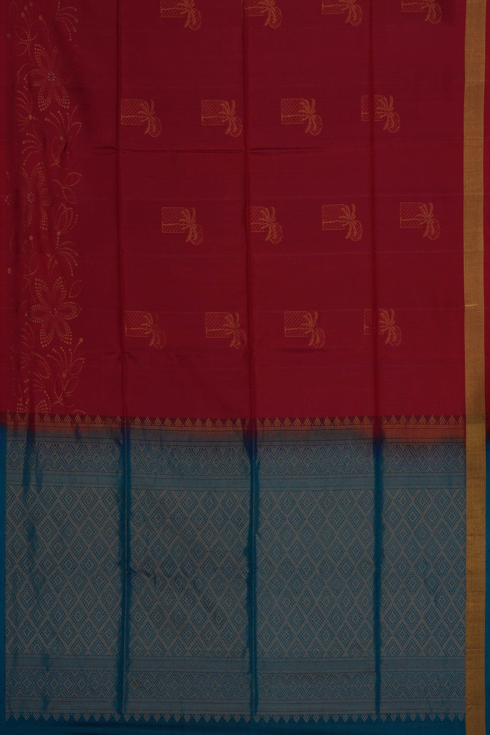 Image of Red South Silk Saree