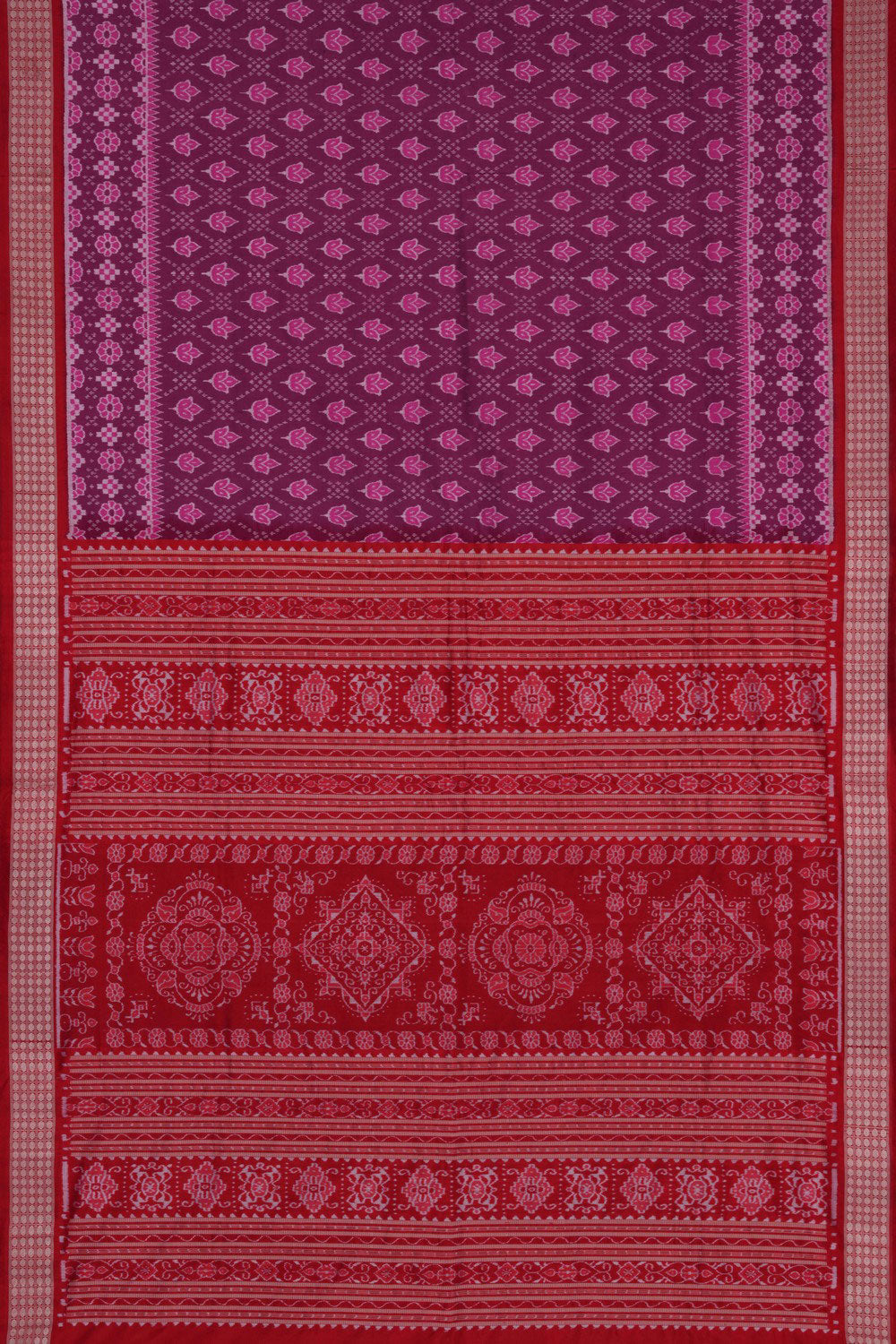 Image of Sambalpuri Silk Purple Saree