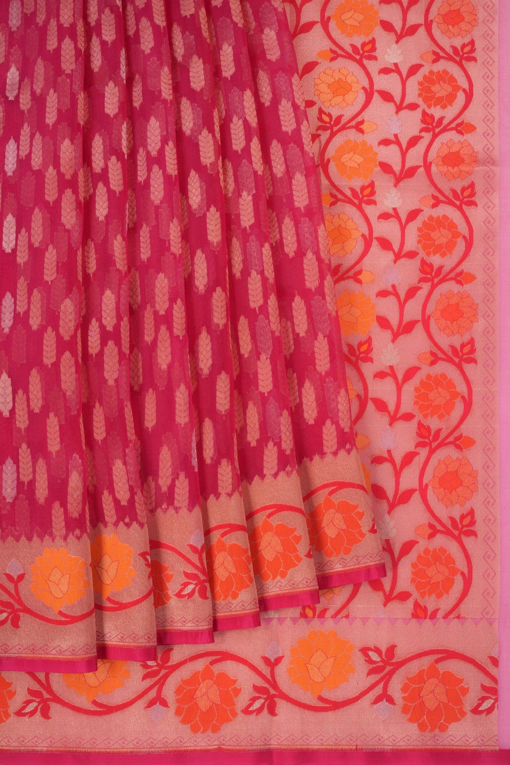 Kora Silk Pink Saree