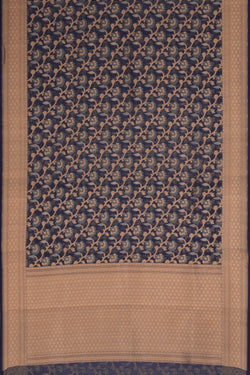 Image of Kora Silk Indigo Blue Saree