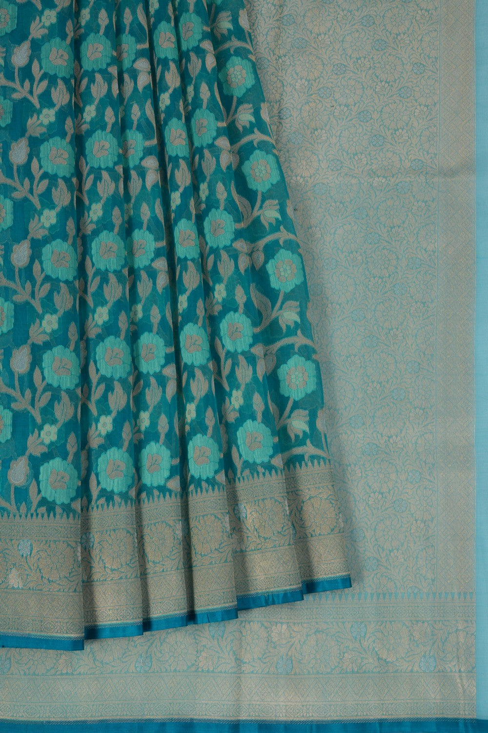 Kora Silk Blue Saree