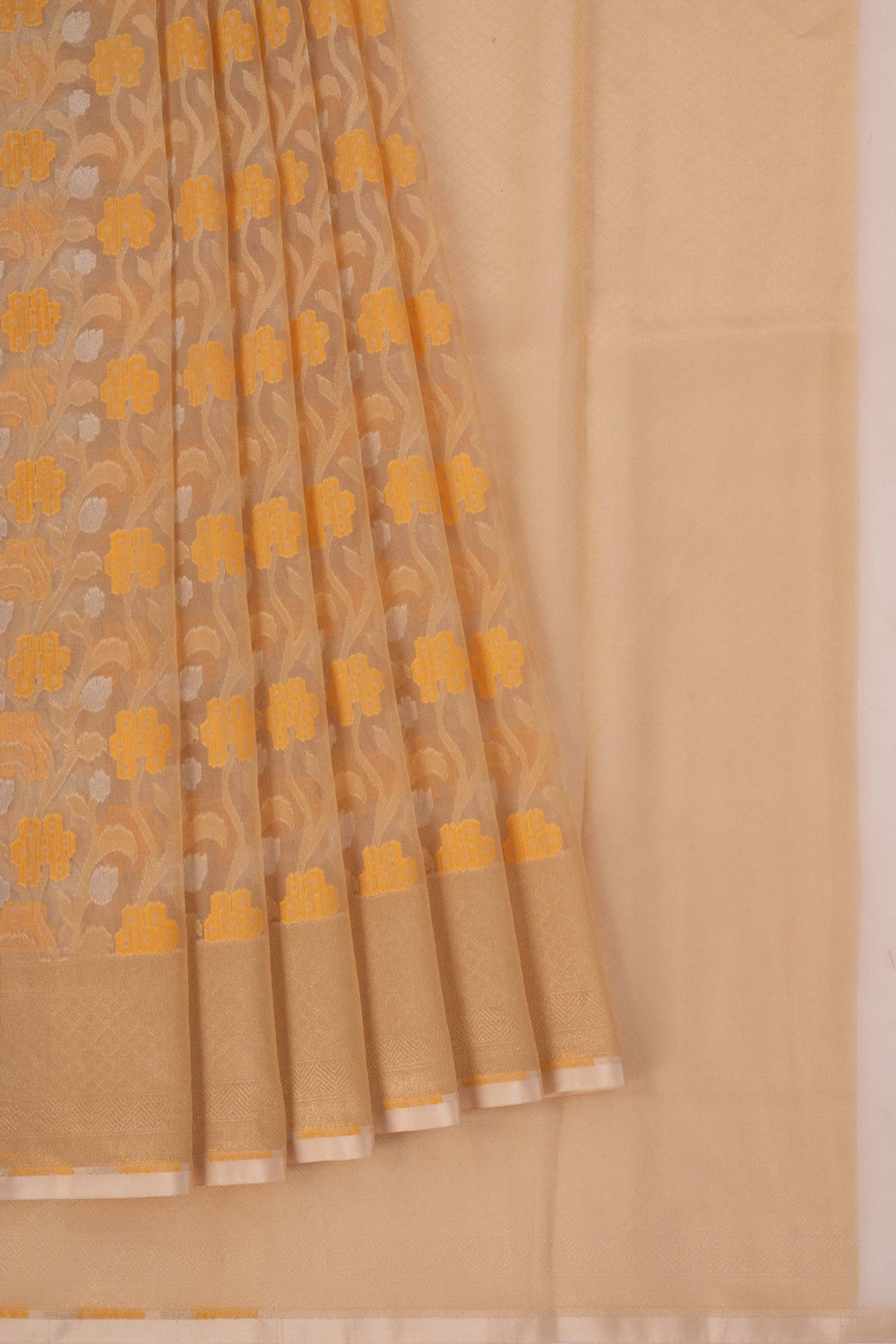 Kora Silk Beige Saree