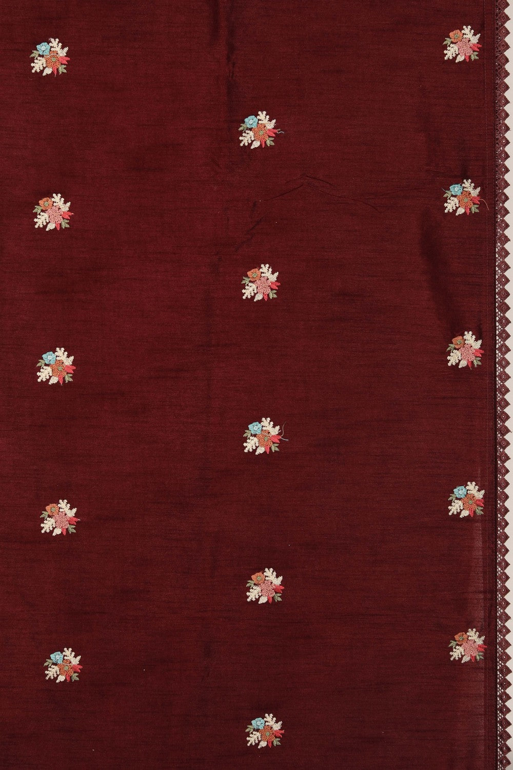 Kora Silk Embroidery Saree