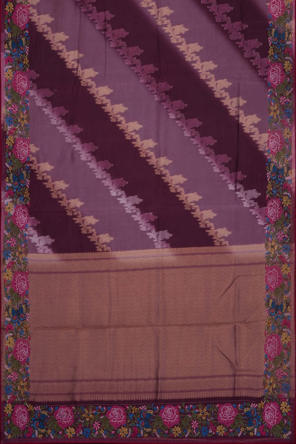 Image of Kora Silk Embroidery Saree