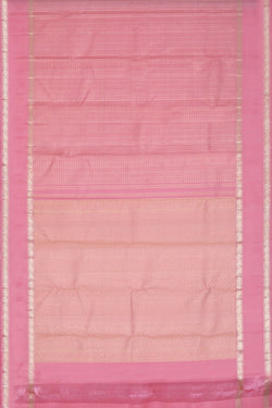 Image of South Silk Kattam Coral Pink Saree