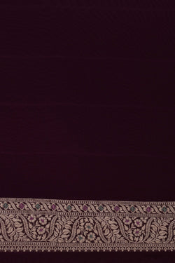 Image of Banarasi Georgette Purple Saree