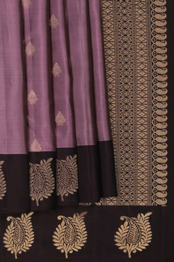 Image of South Silk Smoky Purple Saree