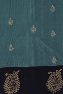 Image of South Silk Smoky Blue Saree