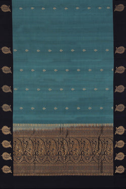 Image of South Silk Smoky Blue Saree