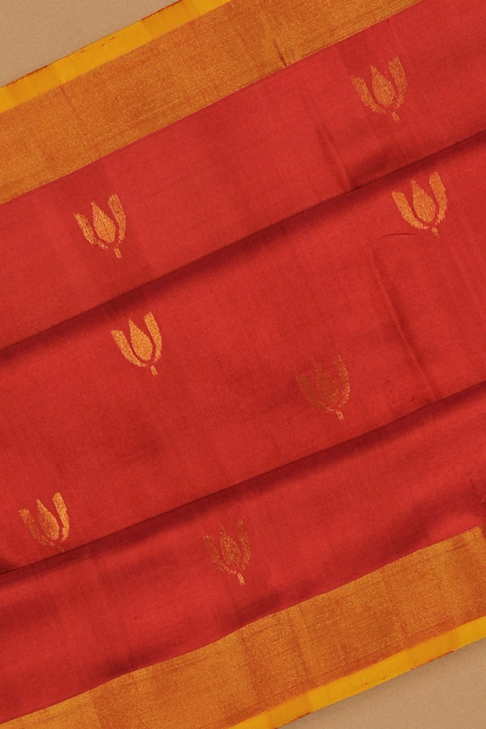 Uppada Silk Brick Red Saree