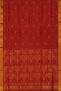 Image of Uppada Silk Brick Red Saree