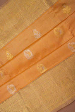 Image of Venkatagiri Silk Coral Peach Saree