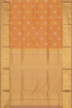 Image of Venkatagiri Silk Coral Peach Saree