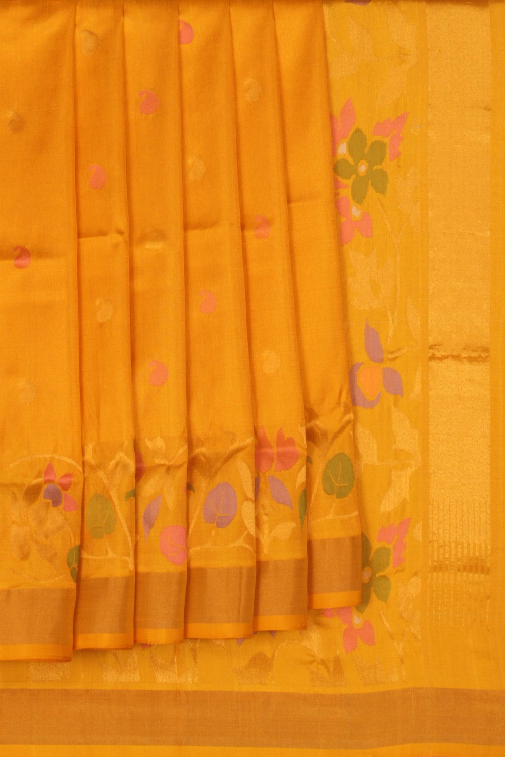 Image of Uppada Silk Yellow Saree