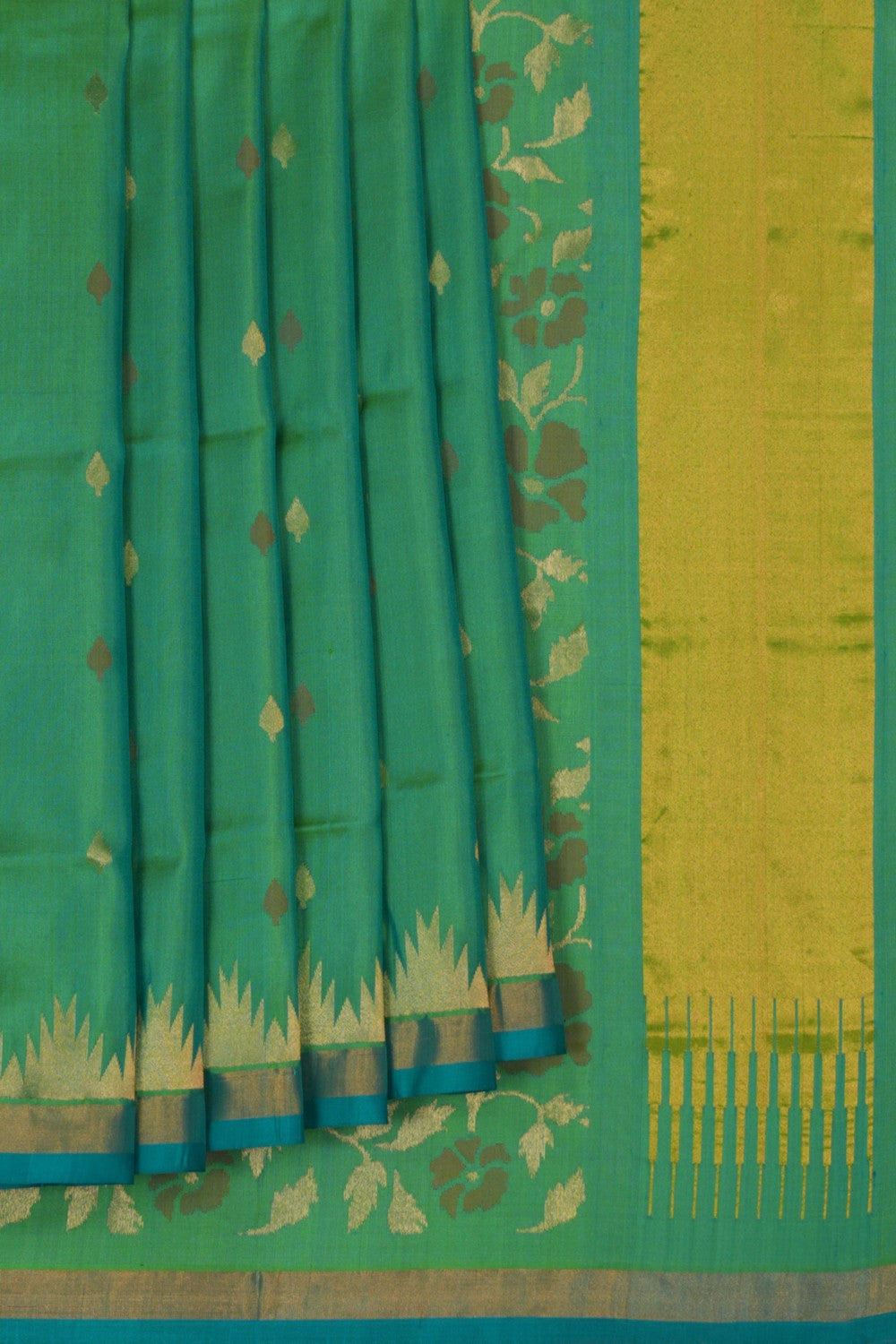 Image of Uppada Silk Sea Green Saree