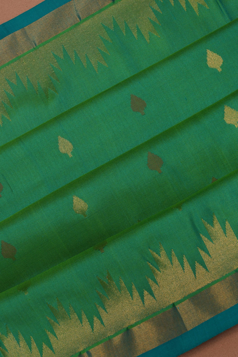 Image of Uppada Silk Sea Green Saree