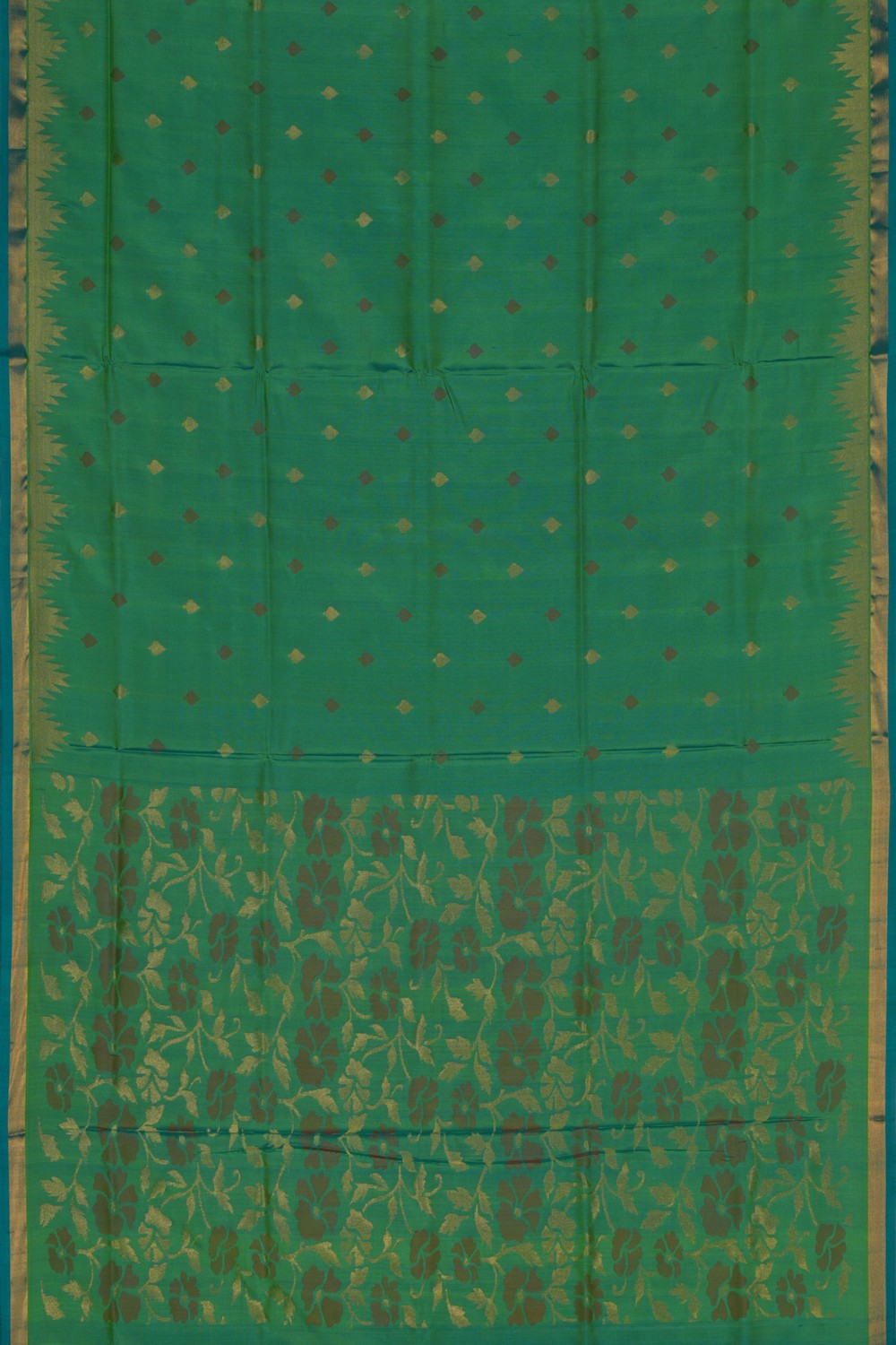 Image of Uppada Silk Sea Green Saree