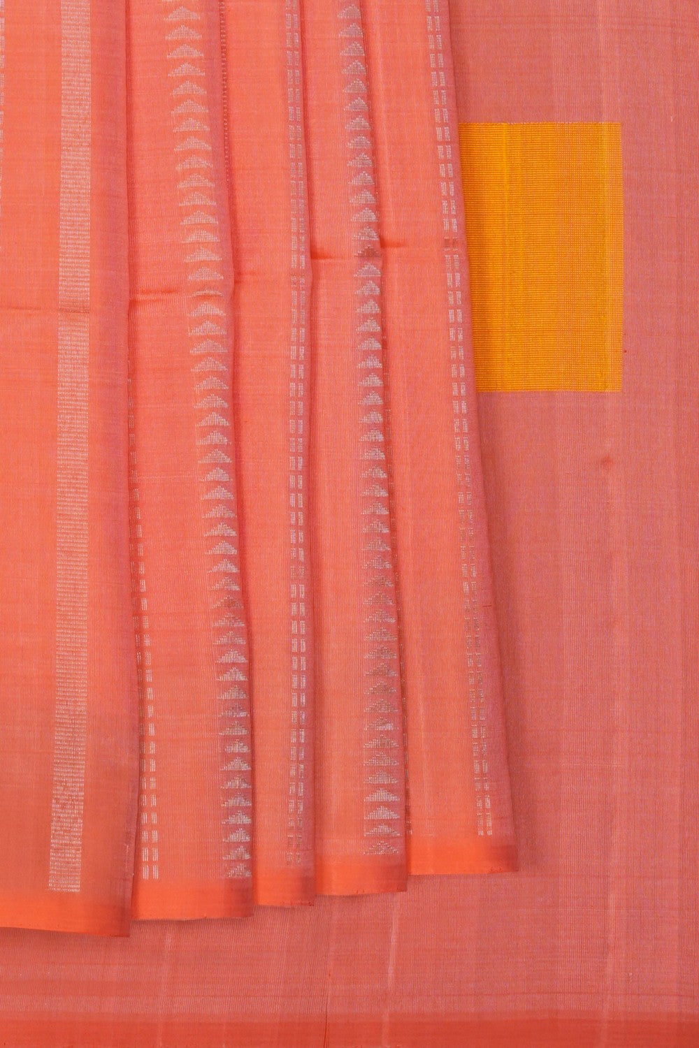 Image of South Dupion Silk Peach Saree