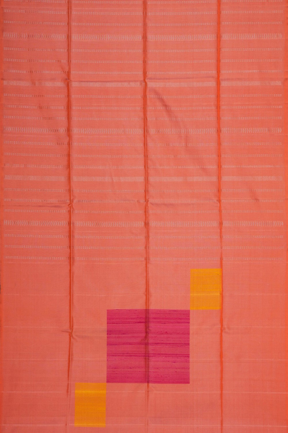 Image of South Dupion Silk Peach Saree