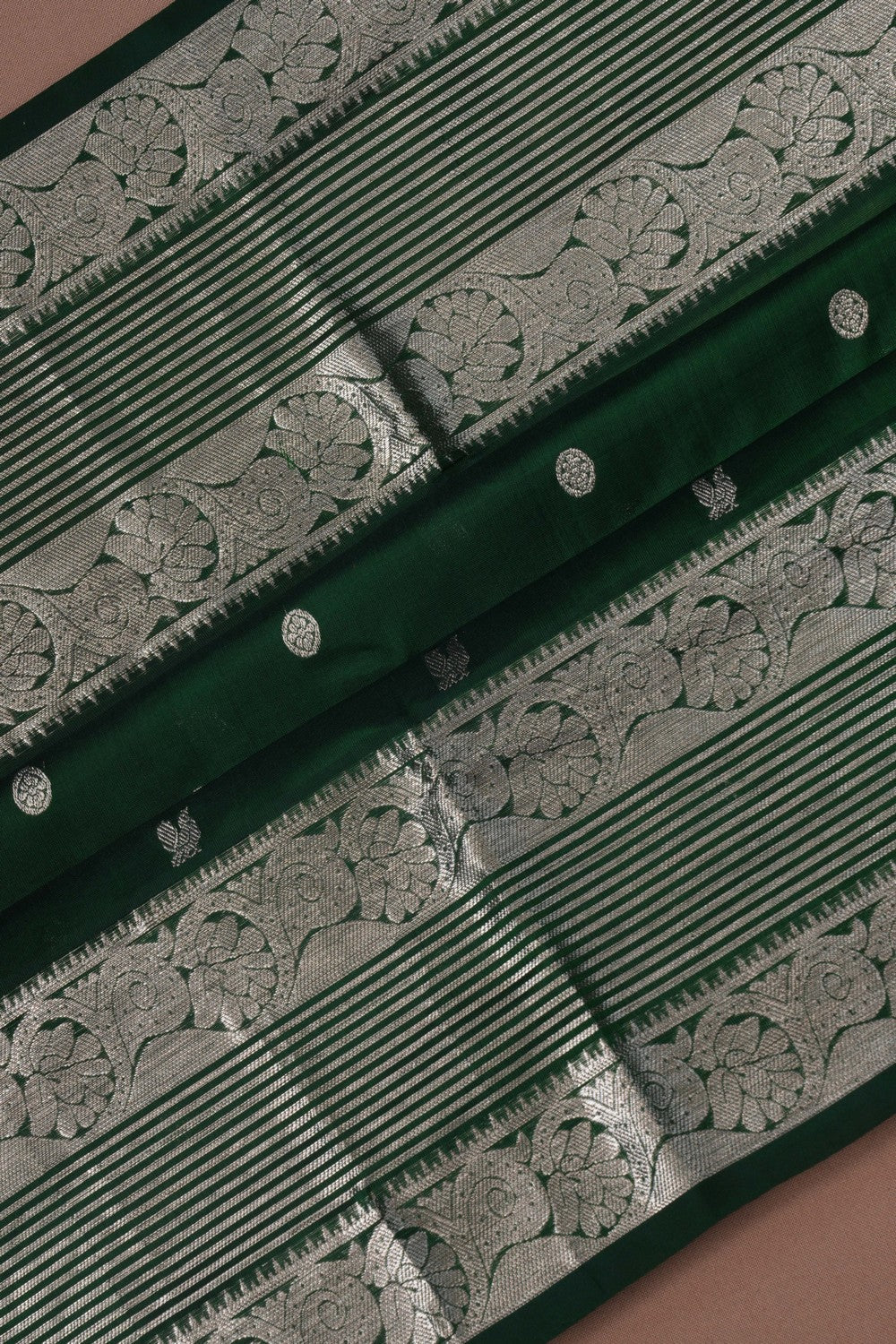 Image of Venkatagiri Silk Green Saree